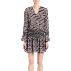 Derek Lam 10 Crosby smocked silk dress sz 0